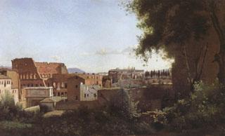 Jean Baptiste Camille  Corot The Colosseum Seen from the Farnese Gardens (mk05) oil painting image